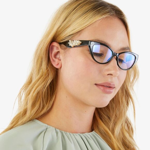 🔥3/$30  NIP ZiGi & MARAiS Anita Black Diamonds Blue Light Blockers $58.00 - Picture 1 of 5